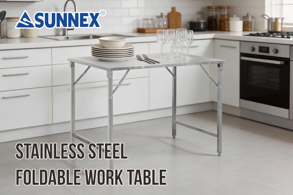 एसएस फोल्डेबल कार्य तालिका