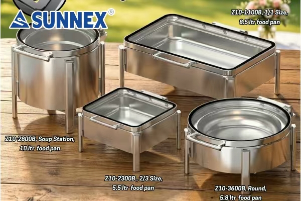 SUNNEX Stackable र Windproof Outdoor Chafers को साथ हरेक बुफेलाई बढाउनुहोस्